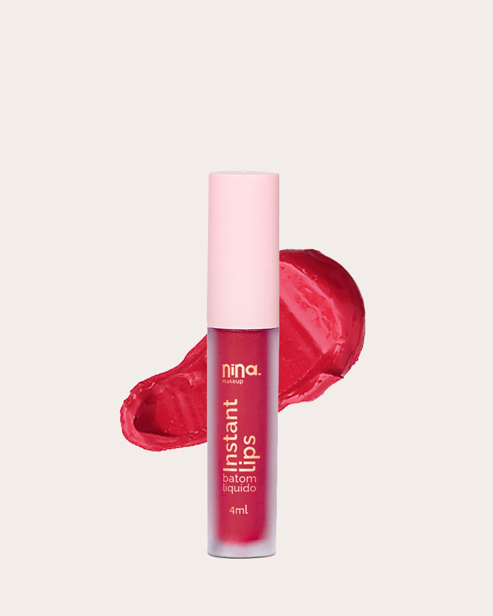 Batom líquido Instant Lips cor infinito 4ml | Nina Makeup
