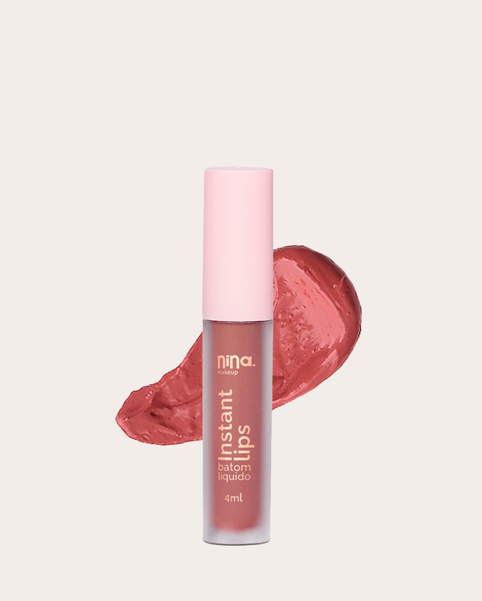 Batom líquido Instant Lips cor magia 4ml | Nina Makeup