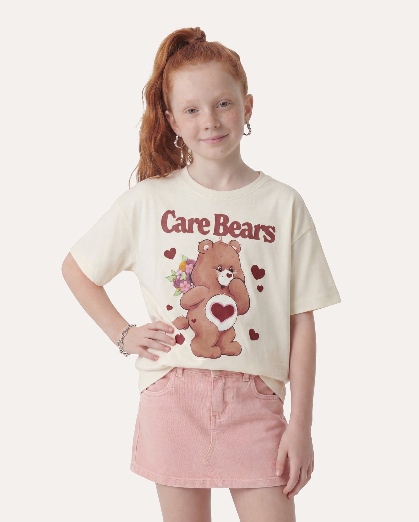 Camiseta infantil Care Bears 6-14A - bege | Ursinhos Carinhosos