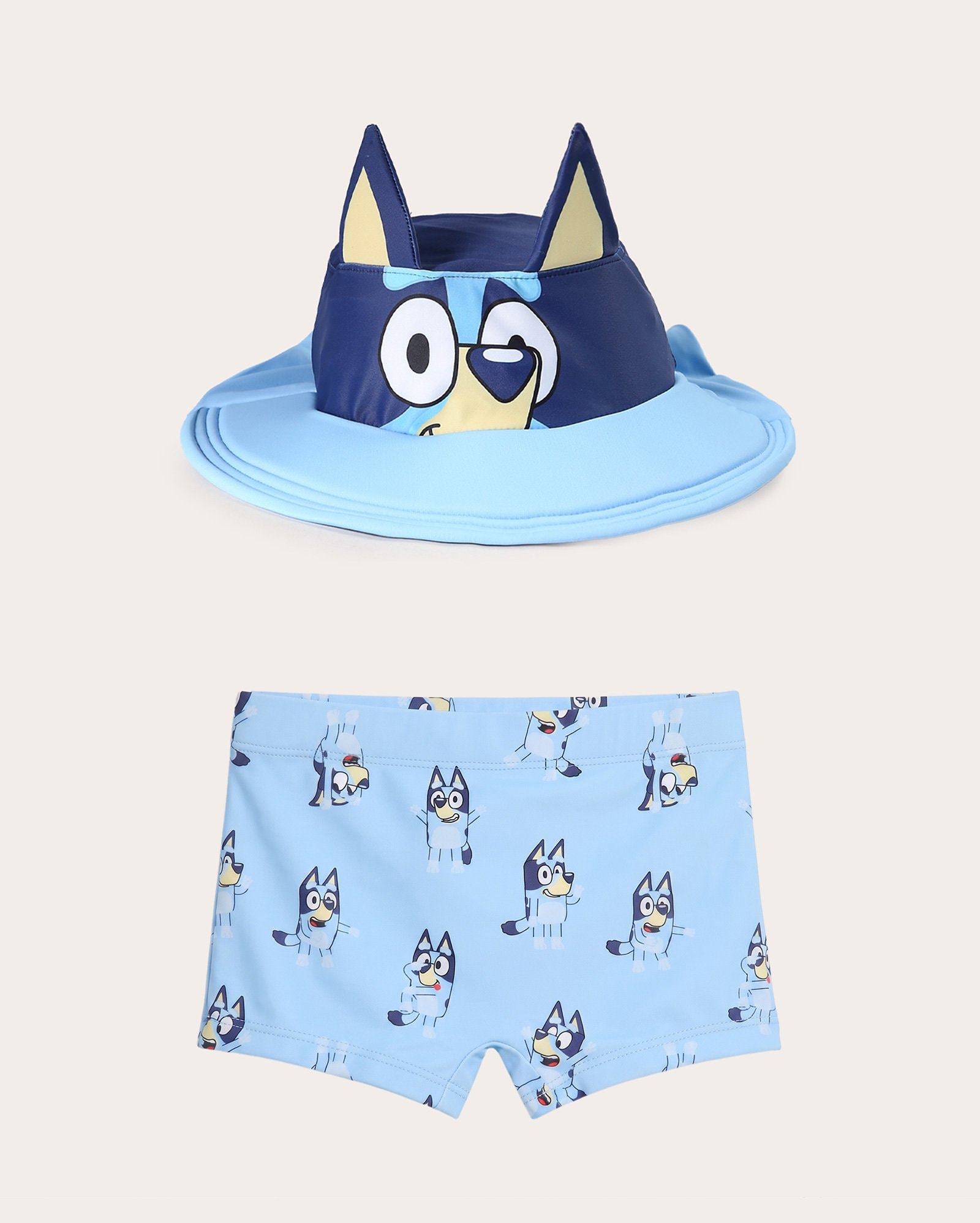 Kit sunga infantil com chapéu Bluey 1-6A - Azul | BBC