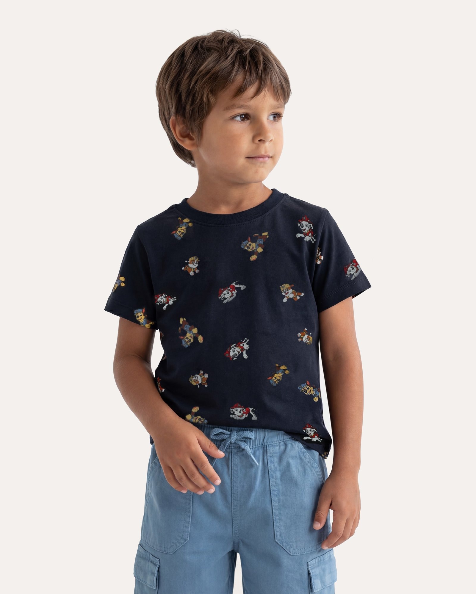 Camiseta infantil regular Patrulha Canina 1-6A - azul | Paramount