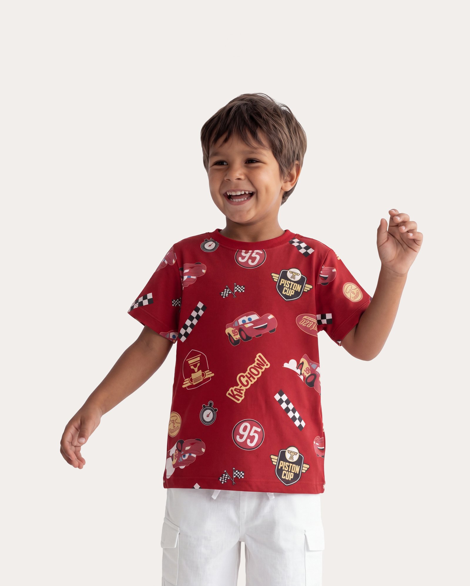 Camiseta infantil Carros 1-6A - vermelha | Disney