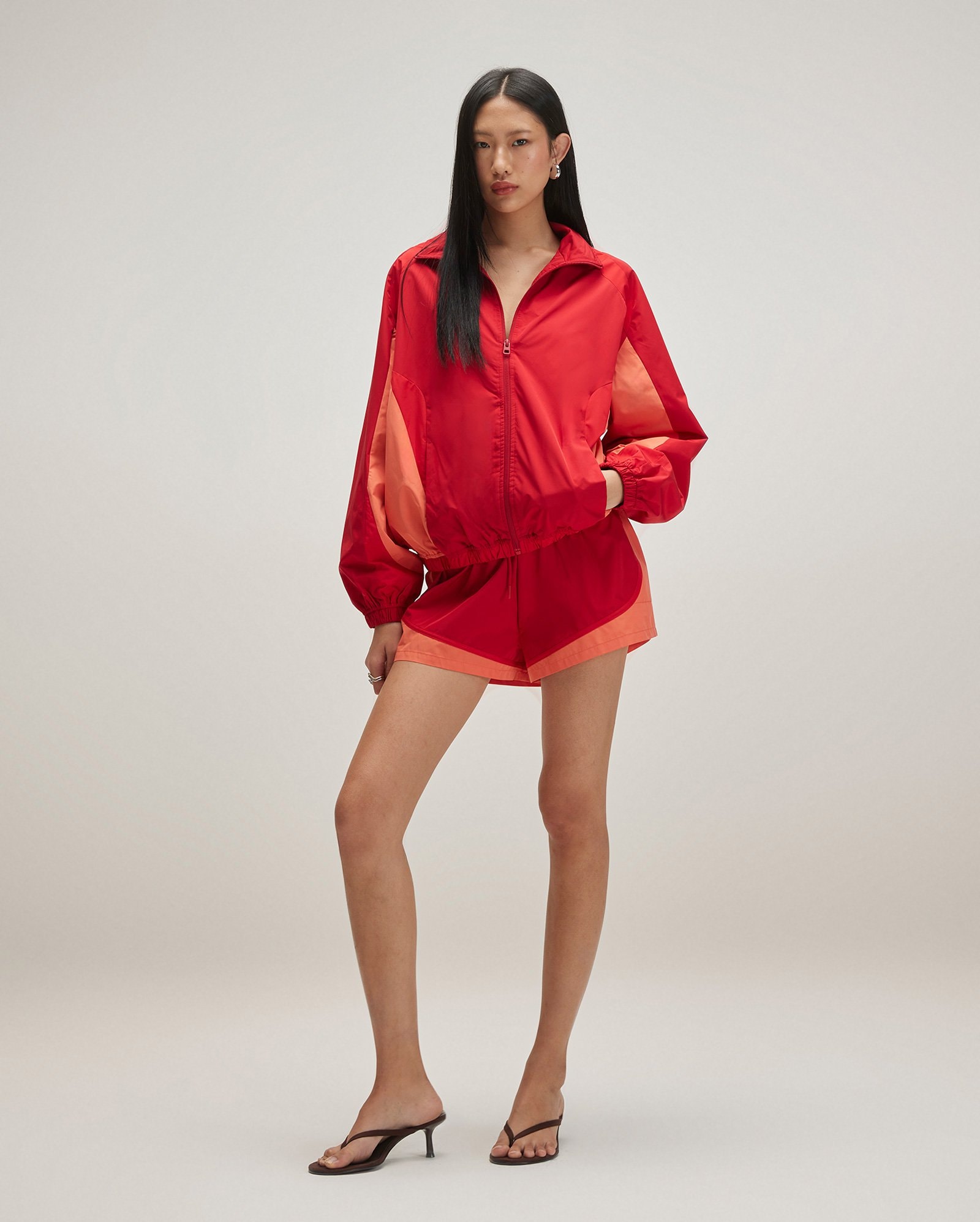 Short feminino boxer com elástico - vermelho