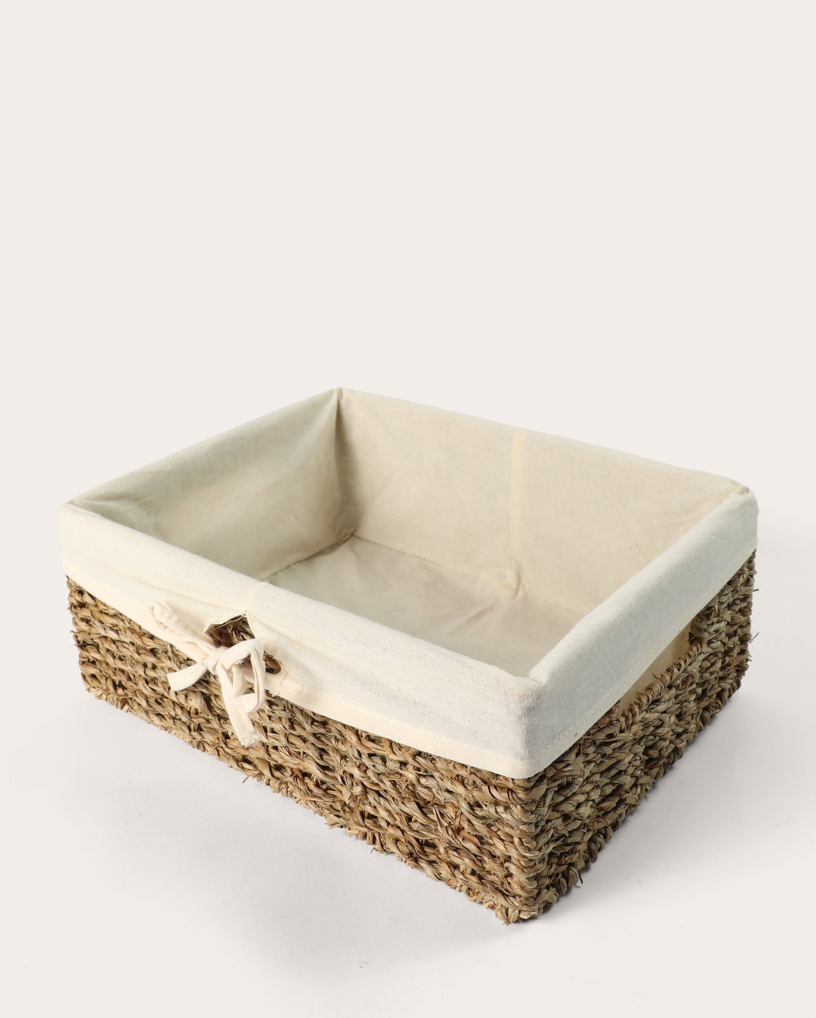 Cesto organizador retangular 32cm - bege | Casa Riachuelo