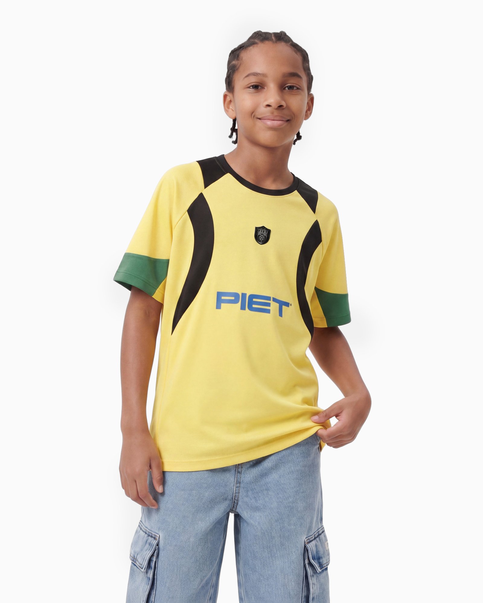 Camiseta infantil regular Piet + Pool 4-14A - amarela