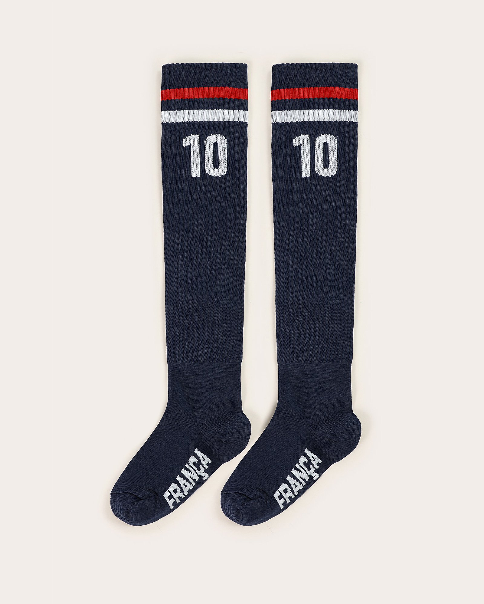 Meia infantil cano alto França 10 - azul