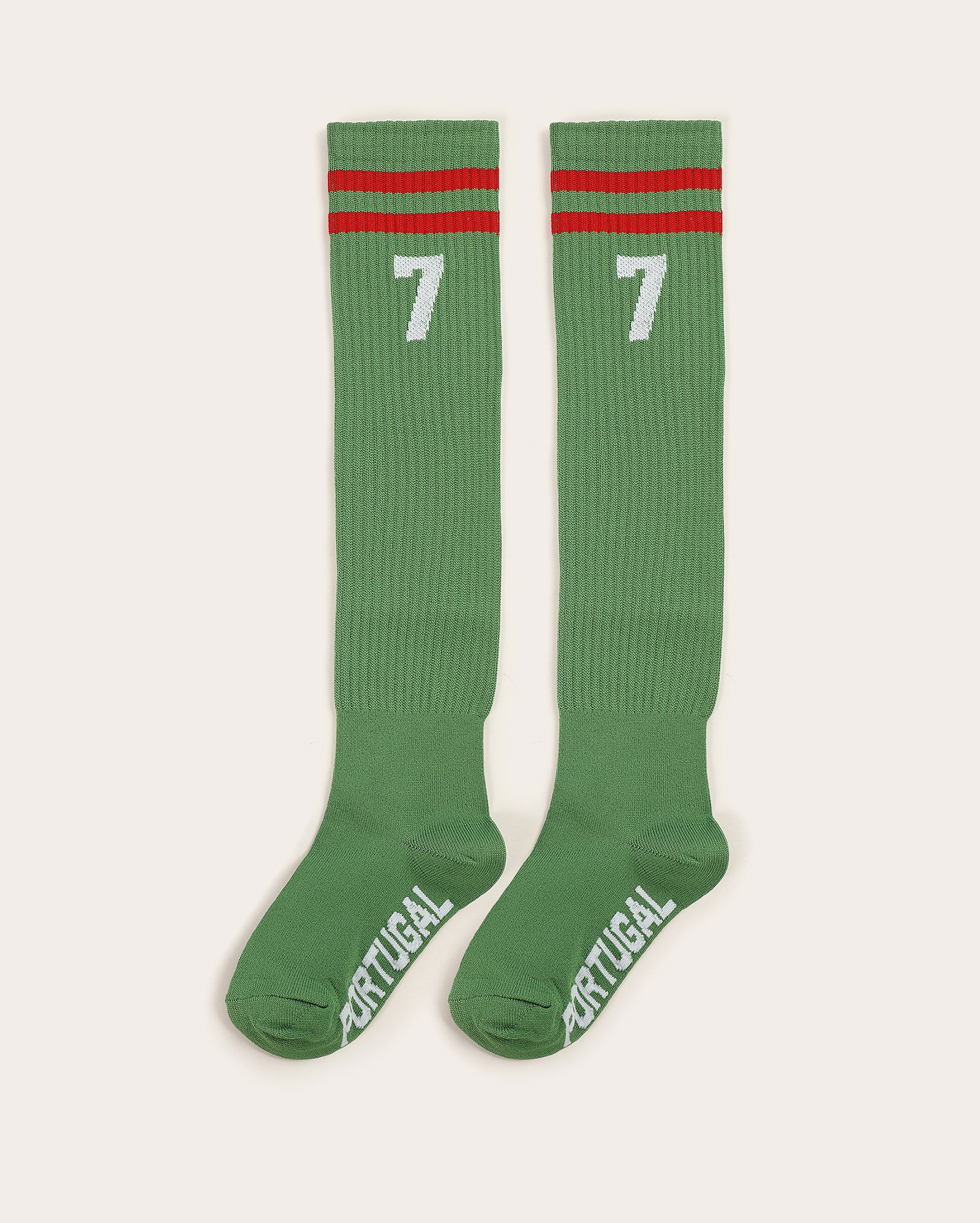 Meia infantil cano alto Portugal 7 - verde