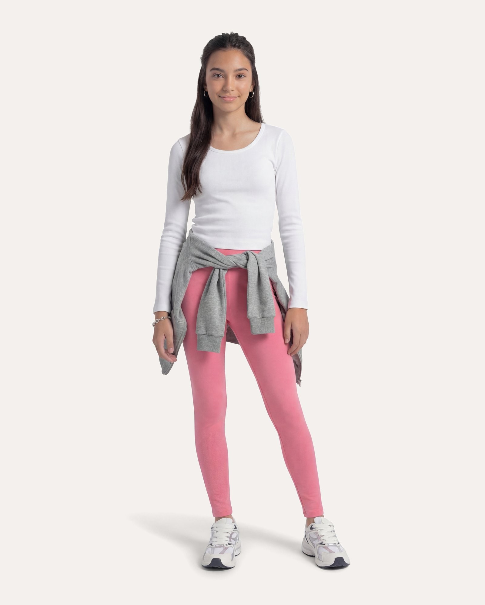 Calça legging infantil 6-14A - rosa - Rosa Claro