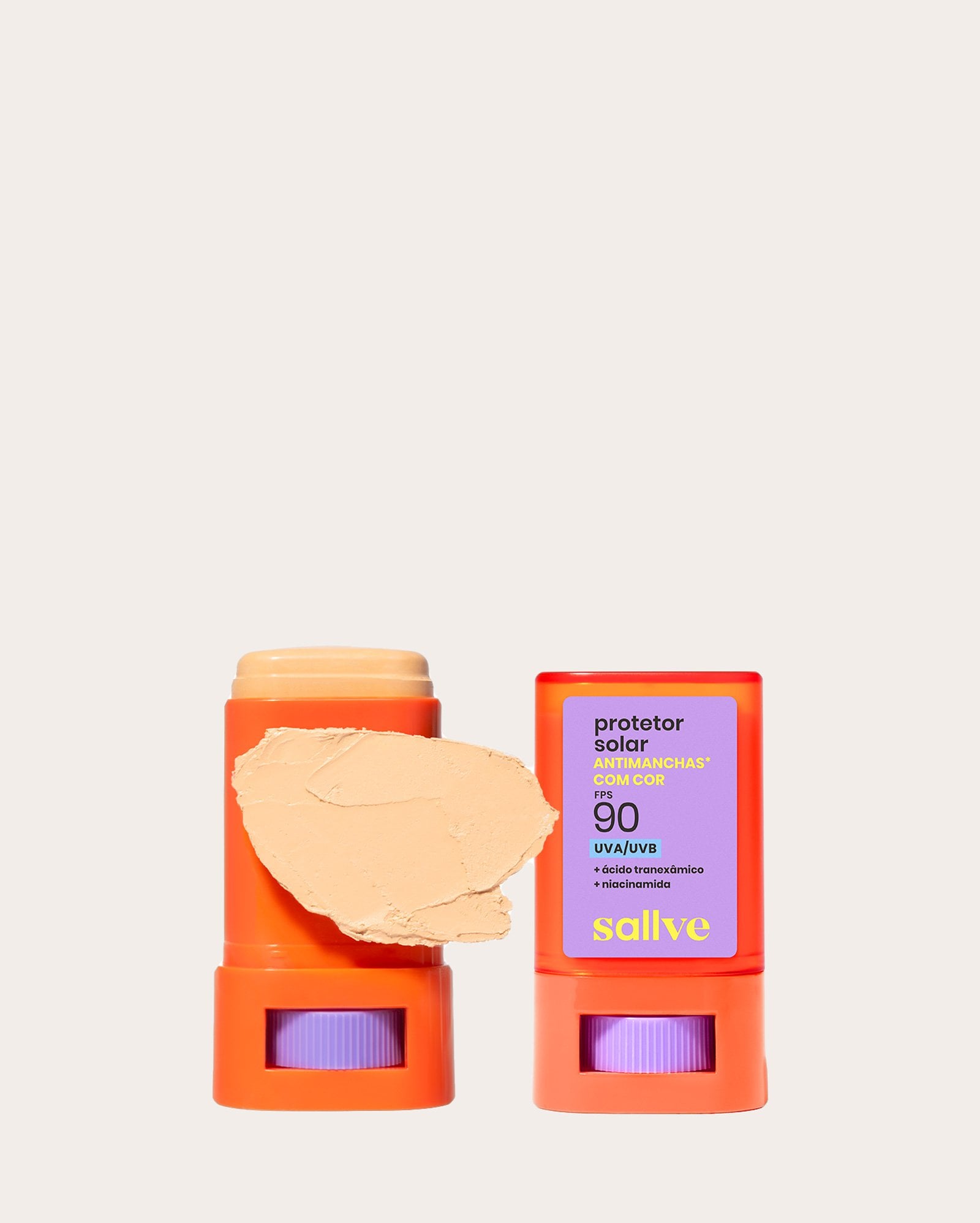 Protetor solar facial bastão FPS90 cor 2 15g | Sallve