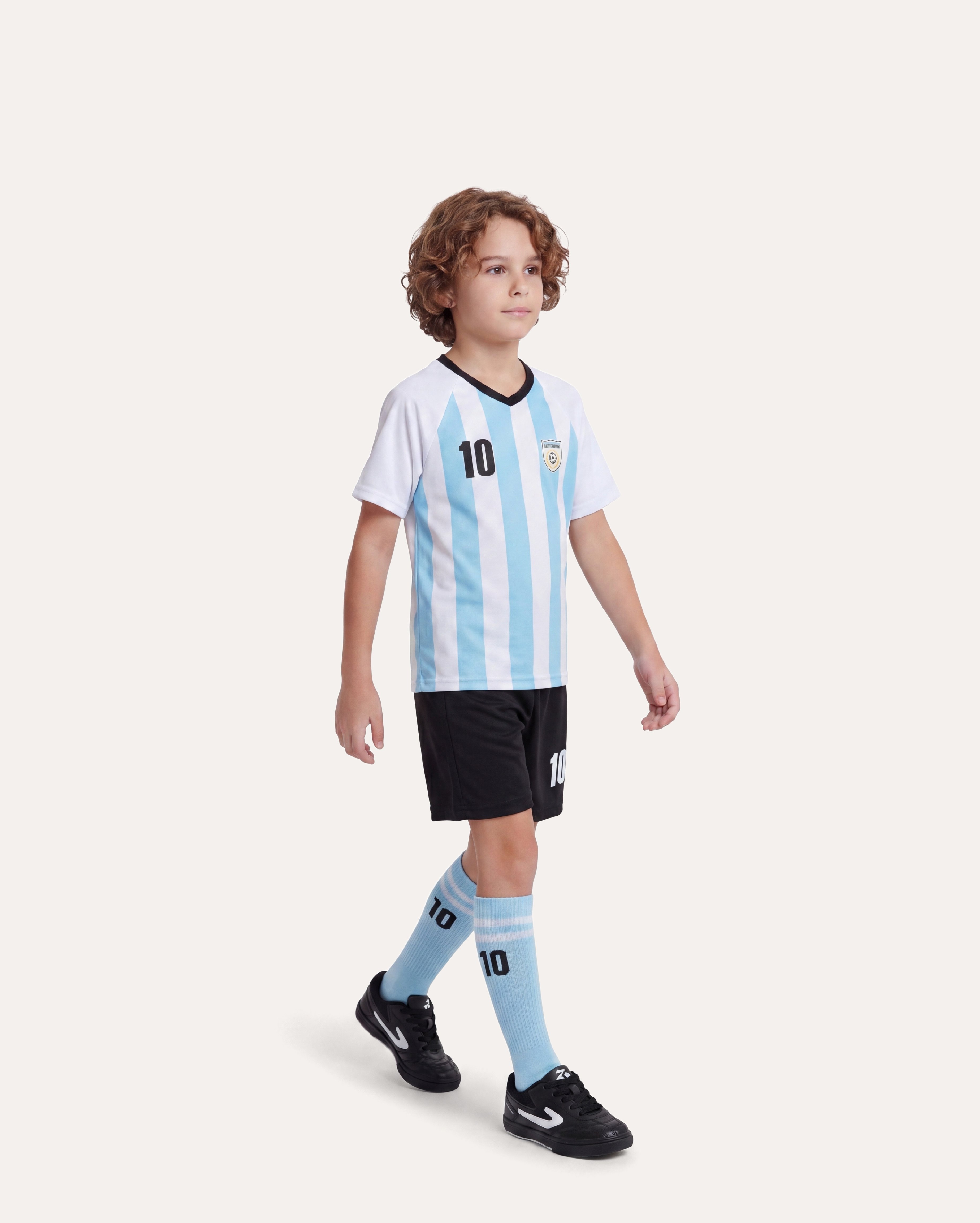 Conjunto curto infantil 2 peças Argentina 4-14A - multicor