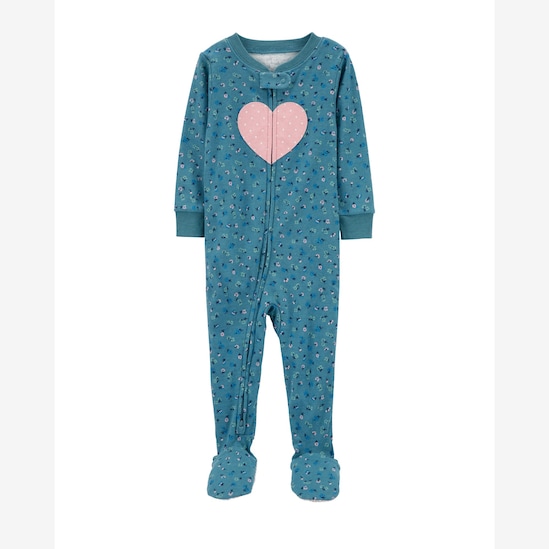 Macacão pijama bebê com pezinho coração - multicor | Carter's