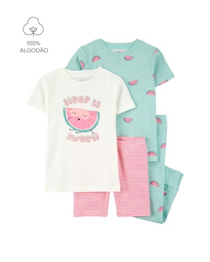 Pijama infantil 4 peças melancia - multicor | Carter's