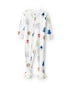 Macacão pijama bebê com pezinho monstrinhos - off-white | Carter's