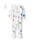 Macacão pijama bebê com pezinho monstrinhos - off-white | Carter's