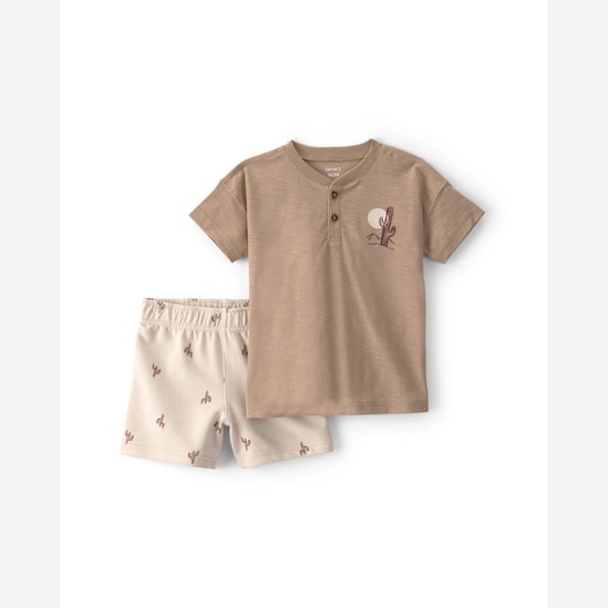 Conjunto curto infantil 2 peças cactos - multicor | Carter's