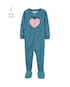 Macacão pijama infantil com pezinho coração - multicor | Carter's