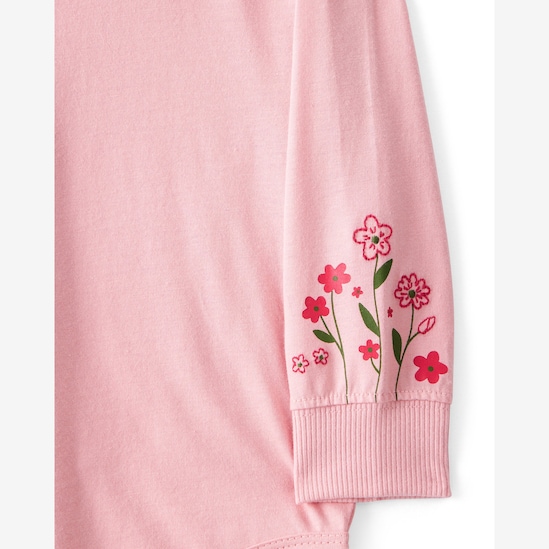 Conjunto longo bebê 2 peças jeans floral - multicor | Carter's