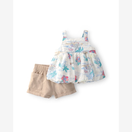 Conjunto curto bebê 2 peças ilha - multicor | Carter's