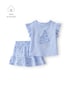 Conjunto curto bebê 2 peças floral - azul | Carter's