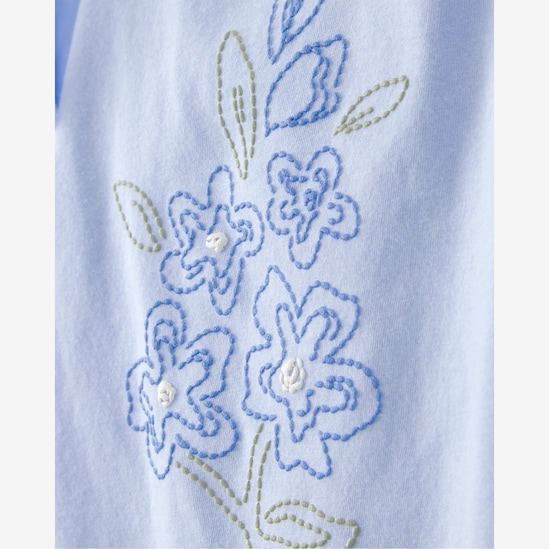 Conjunto curto bebê 2 peças floral - azul | Carter's