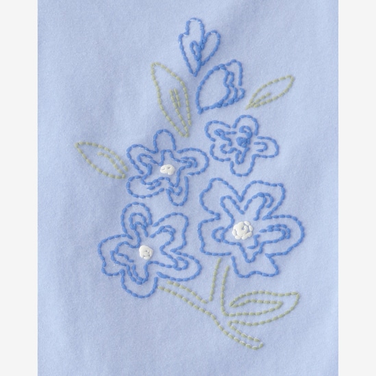 Conjunto curto bebê 2 peças floral - azul | Carter's