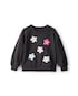 Blusa de moletom infantil floral interativo - preta | Carter's