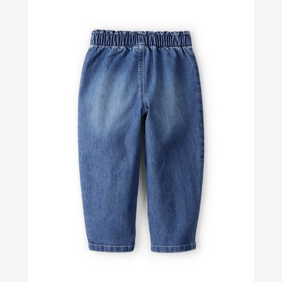 Calça jeans infantil baggy corações - denim escuro | Carter's