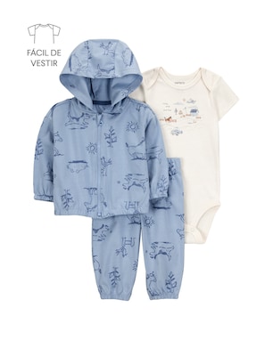 Conjunto longo bebê 3 peças bichinhos - multicor | Carter's