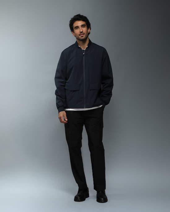 Jaqueta corta vento masculina Tech D-Ultras resistente à água - Azul