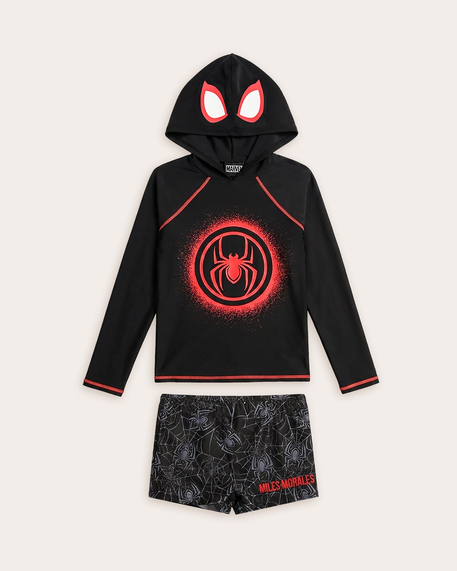 Conjunto de praia infantil Homem-Aranha 4-14A - Preto | Marvel