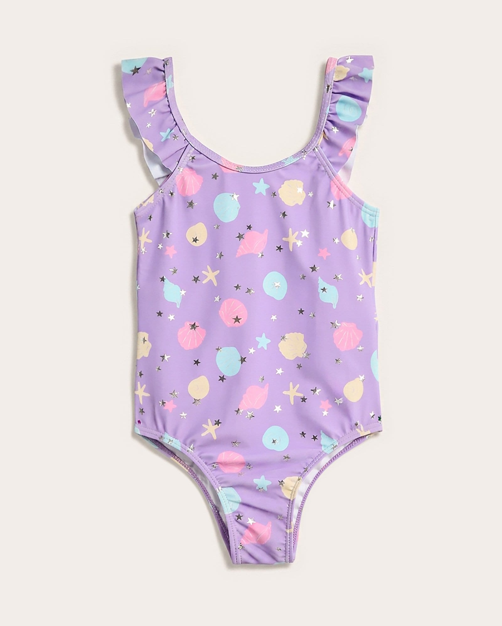 Maiô infantil estampado com proteção UV 50+ 1-6A - Lilás