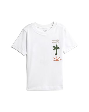 Camiseta infantil sea and sun - branca | Carter's