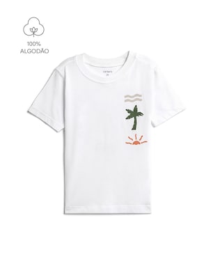 Camiseta infantil sea and sun - branca | Carter's