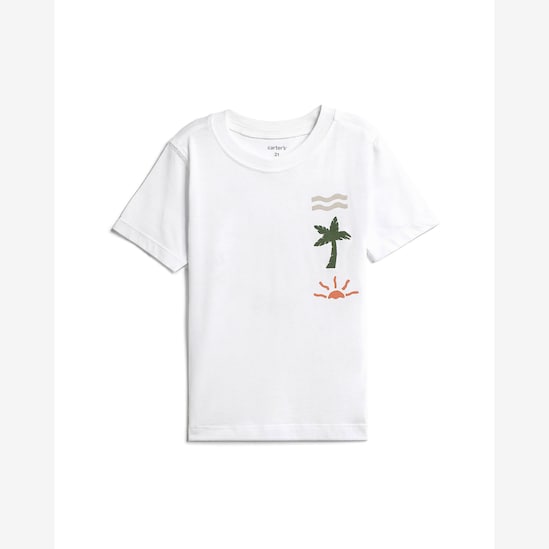 Camiseta infantil sea and sun - branca | Carter's