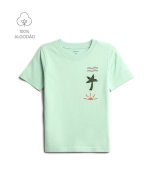 Camiseta infantil sea and sun - verde | Carter's