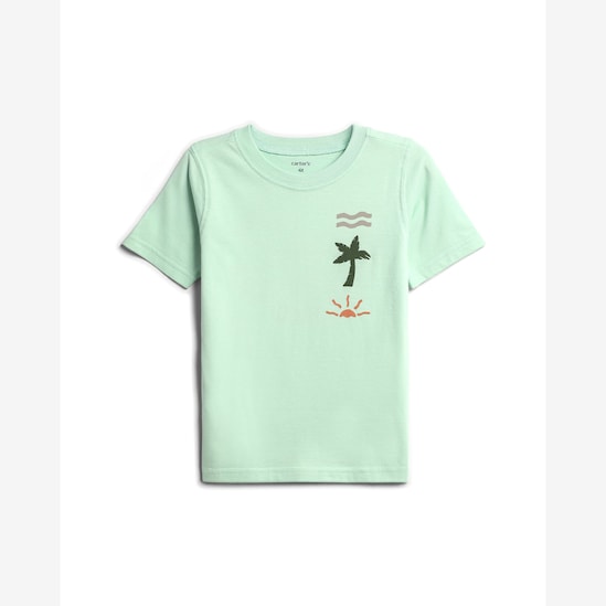 Camiseta infantil sea and sun - verde | Carter's