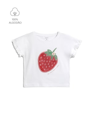 Camiseta infantil relaxed com babados | Carter's