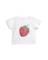 Camiseta infantil relaxed com babados - branca | Carter's