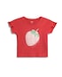 Camiseta infantil relaxed com babados - vermelha | Carter's