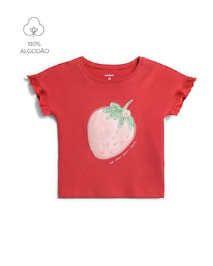 Camiseta infantil relaxed com babados | Carter's