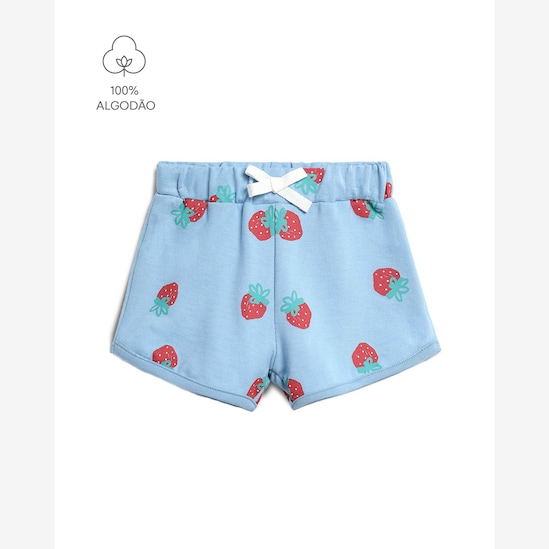 Short infantil morangos - azul | Carter's