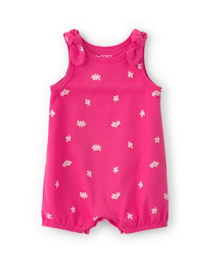 Macaquinho bebê floral com laço - rosa | Carter's