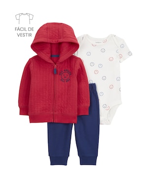 Conjunto longo bebê 3 peças smiles - multicor | Carter's
