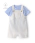 Jardineira bebê listrada com camiseta - multicor | Carter's