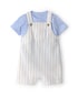Jardineira bebê listrada com camiseta - multicor | Carter's