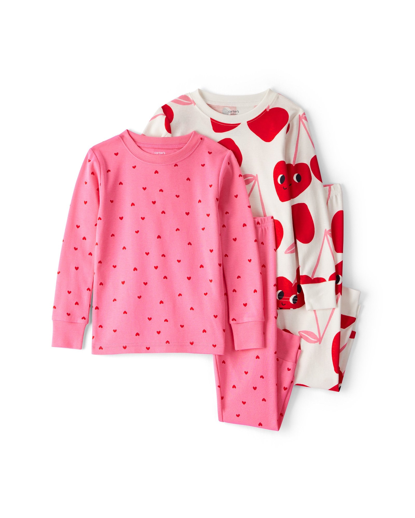 Pijama longo infantil 4 peças corações - multicor | Carter's