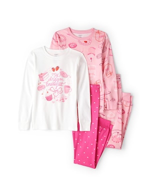 Pijama longo infantil 4 peças breakfast - multicor | Carter's