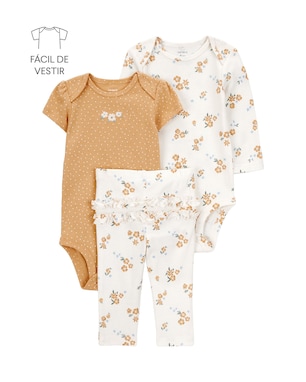 Conjunto longo bebê 3 peças floral - multicor | Carter's