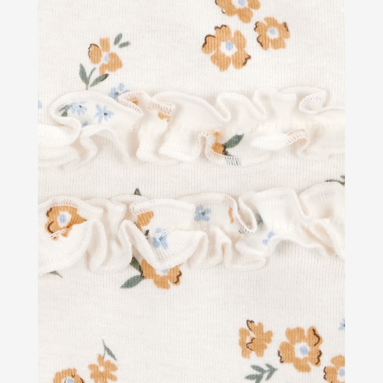 Conjunto longo bebê 3 peças floral - multicor | Carter's