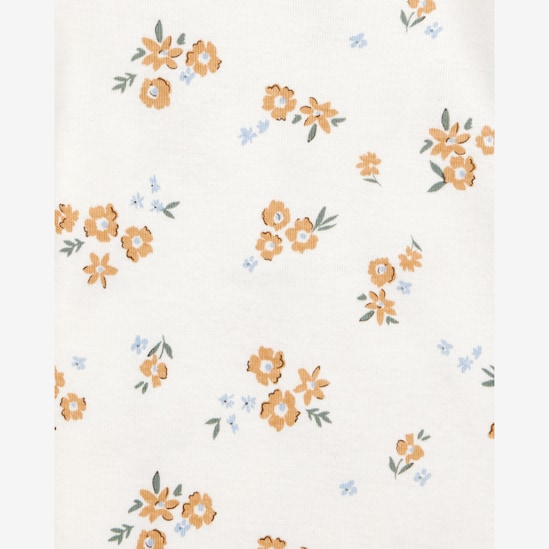 Conjunto longo bebê 3 peças floral - multicor | Carter's